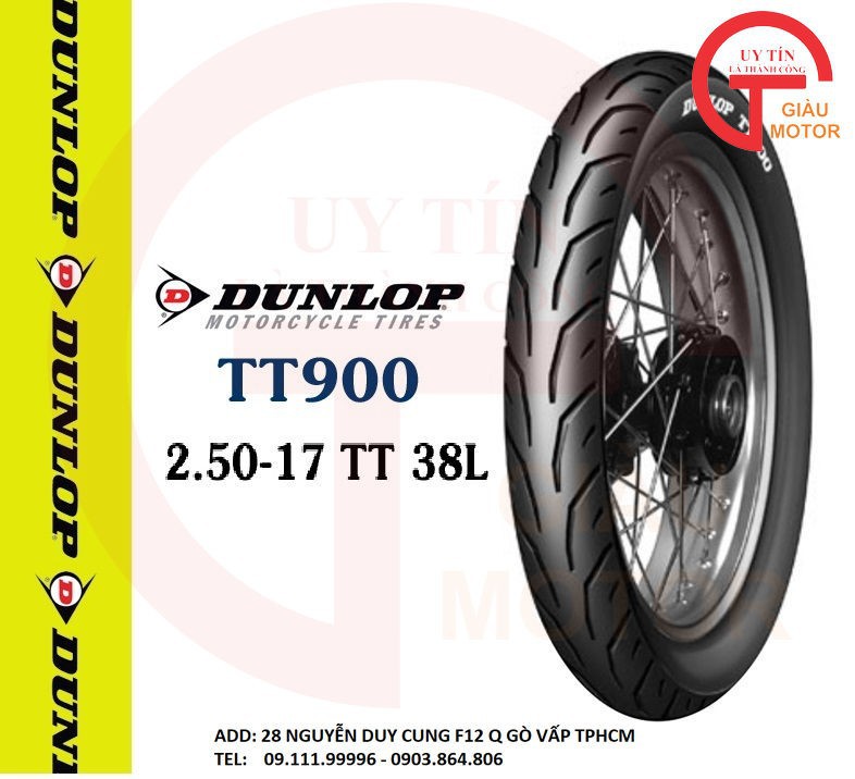 Vỏ Xe Máy Dunlop TT900 2.50-17 38L