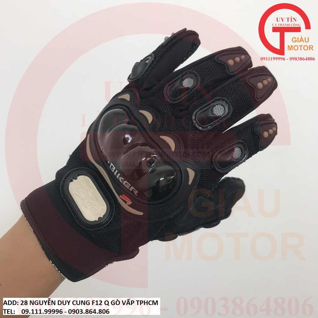 Găng tay Probiker dài ngón gù nhựa màu đen thời trang