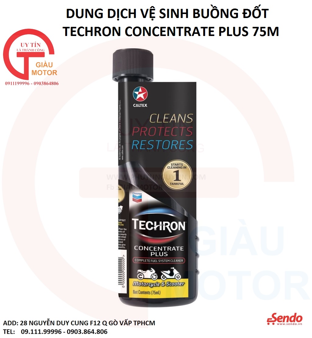 DUNG DỊCH VỆ SINH BUỒNG ĐỐT TECHRON CONCENTRATE PLUS 75ML - CALTEX CACBON CLEANER ,UY TÍN 