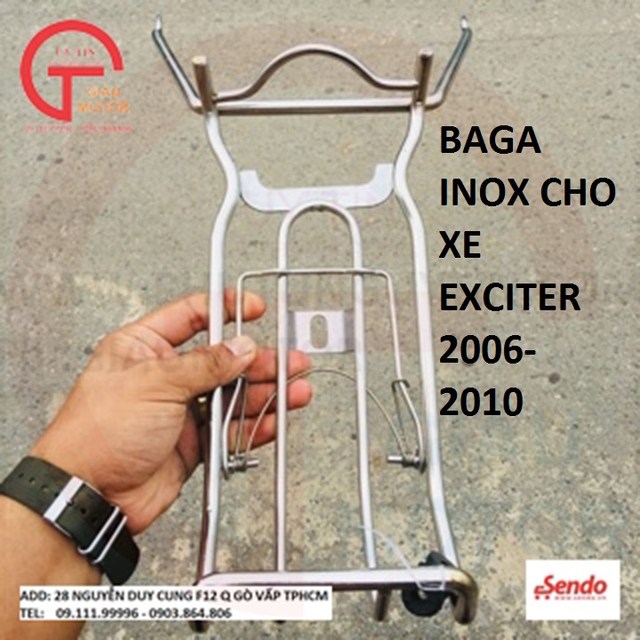 BAGA INOX CHO XE EXCITER 2006-2010 ,UY TÍN , CHẤT LƯỢNG
